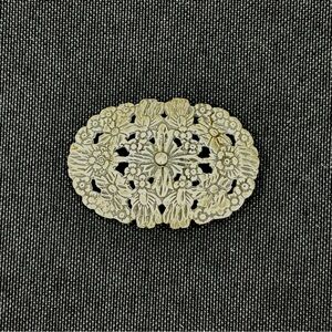 Antique Sterling Silver Floral Brooch/Pendant